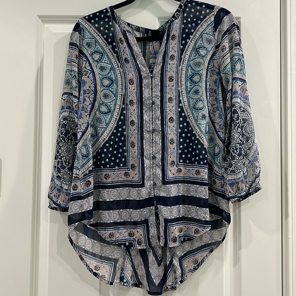 Lucky Brand Tops - Lucky Brand paisley button up blouse